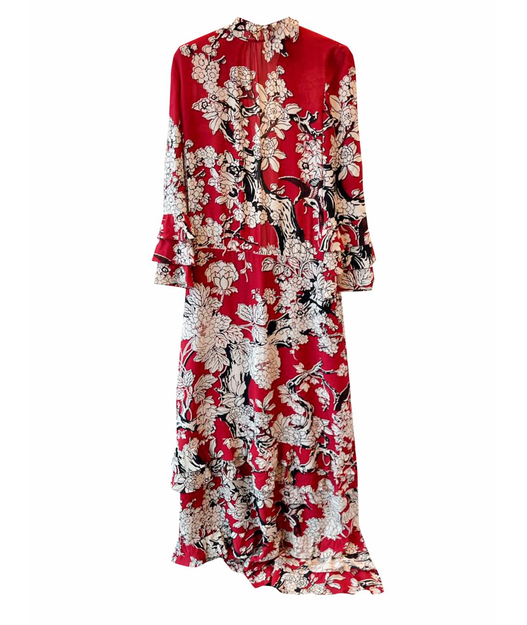 VALENTINO Бордовое шелковое вечернее платье, фото 1