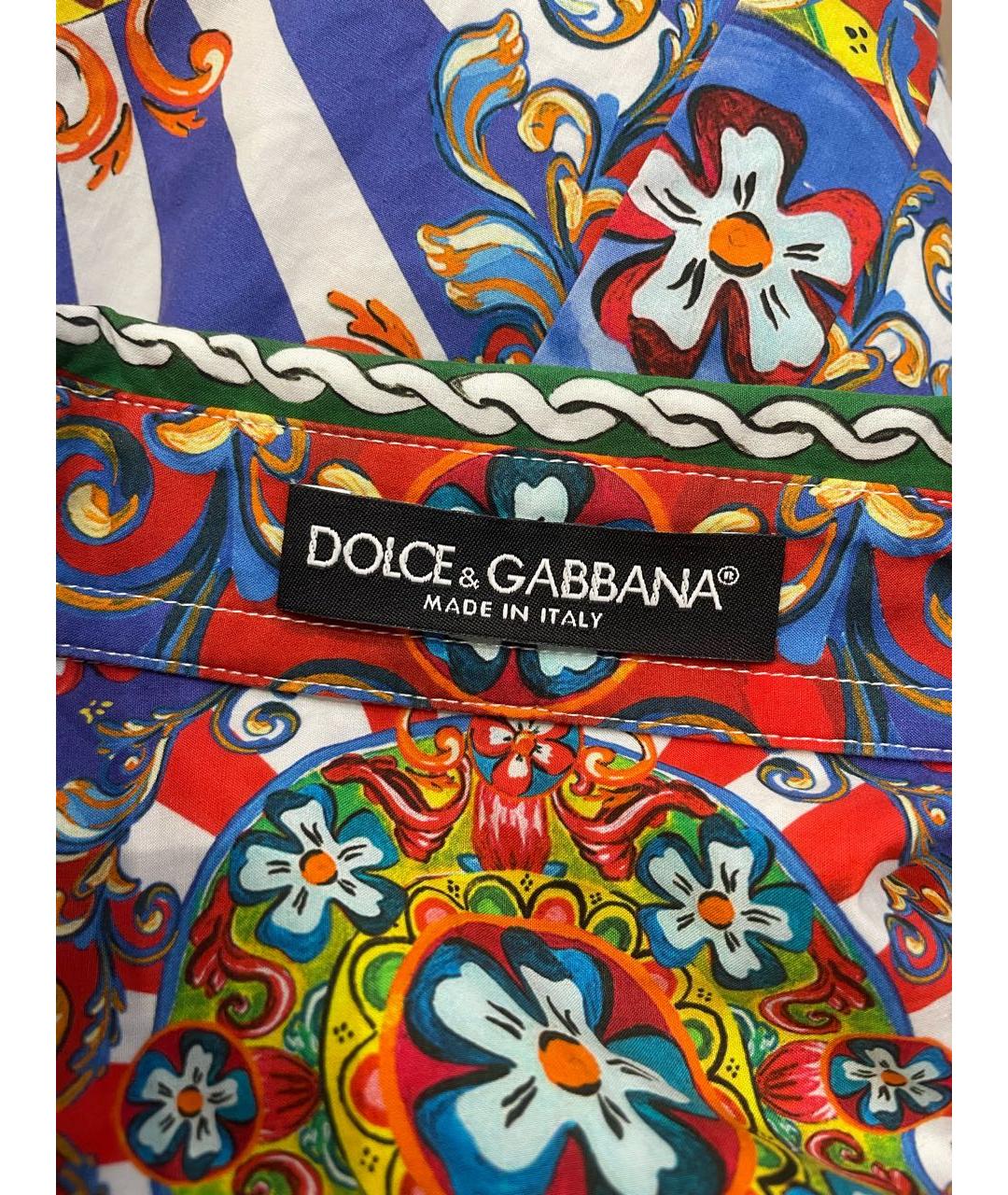 DOLCE&GABBANA Мульти хлопковая рубашка, фото 8