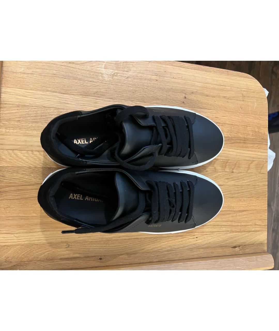 AXEL ARIGATO Черные низкие кроссовки / кеды из искусственной кожи, фото 3