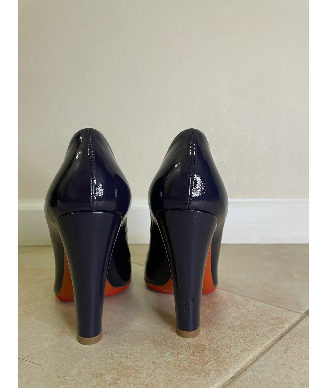 BALDININI Темно-синие туфли из лакированной кожи, фото 4