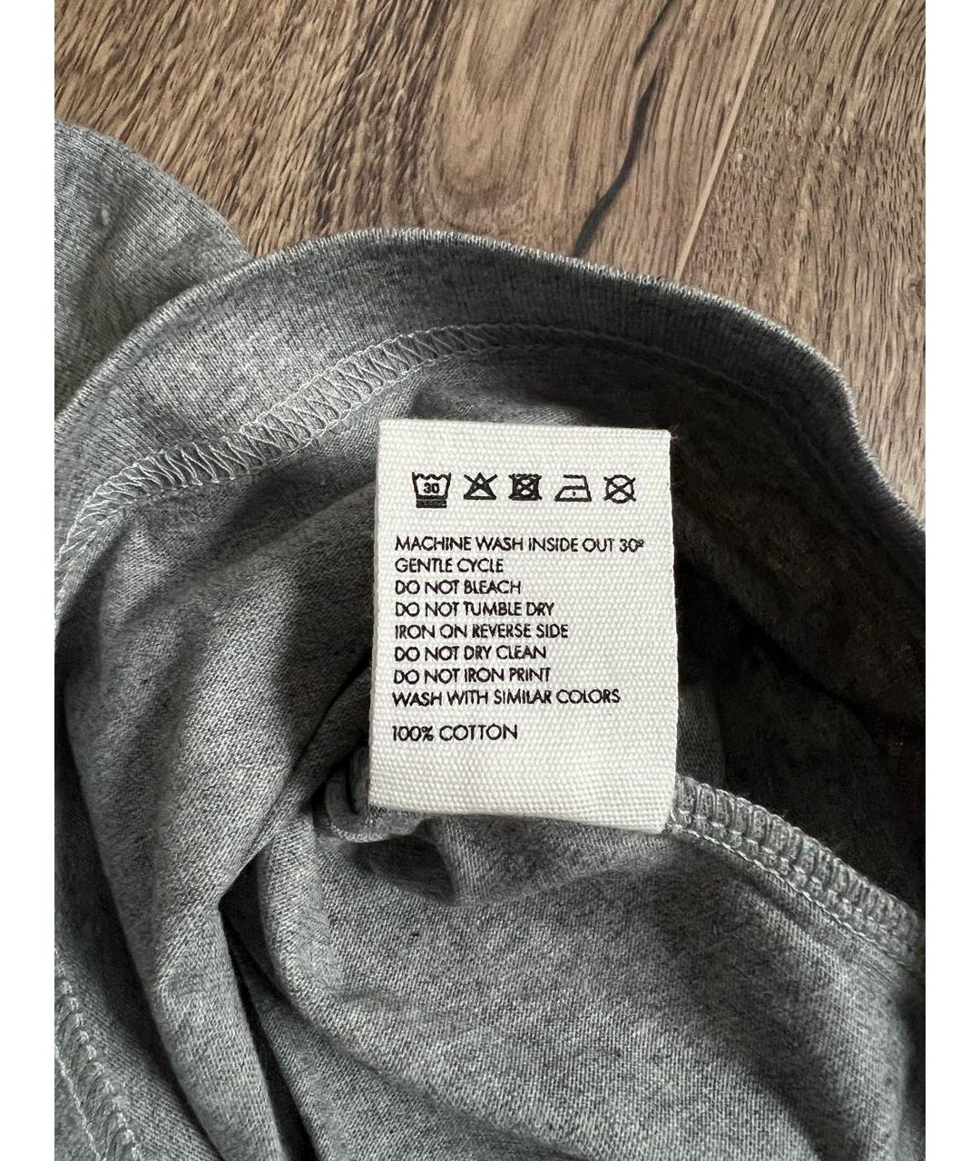 JACQUEMUS Серая хлопковая футболка, фото 6