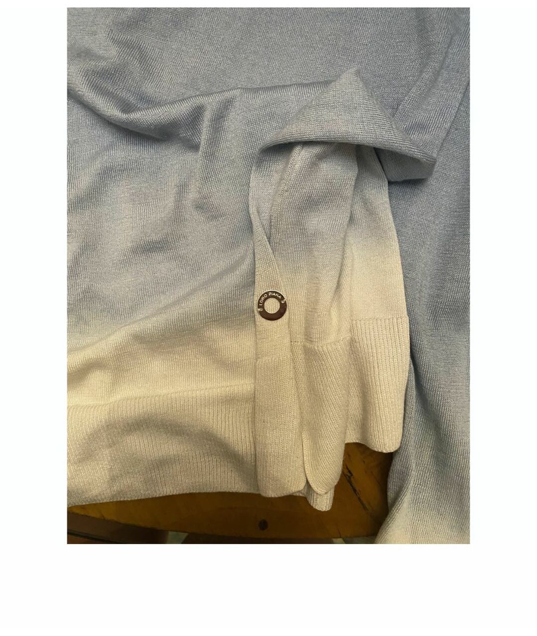 LORO PIANA Голубой шелковый джемпер / свитер, фото 4