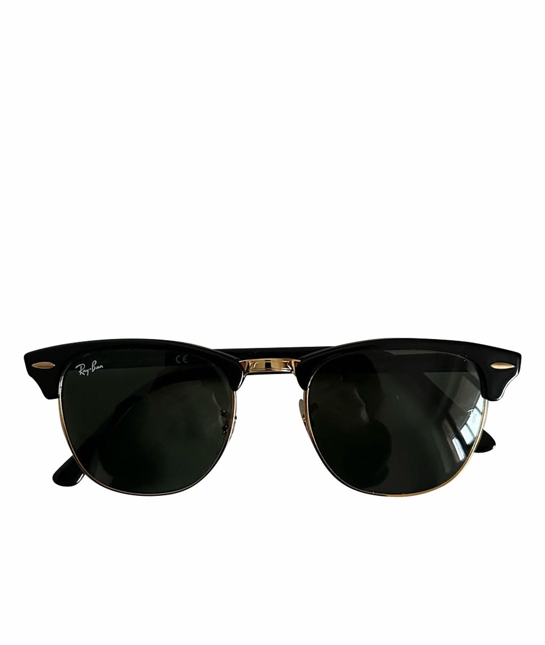 RAY BAN Черные пластиковые солнцезащитные очки, фото 1