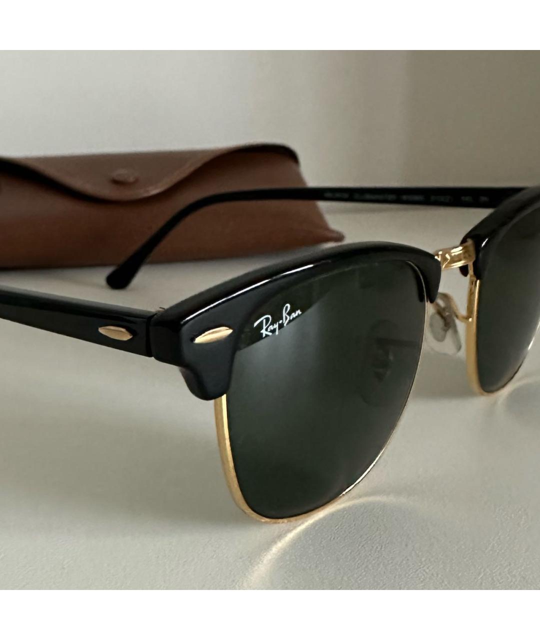 RAY BAN Черные пластиковые солнцезащитные очки, фото 3