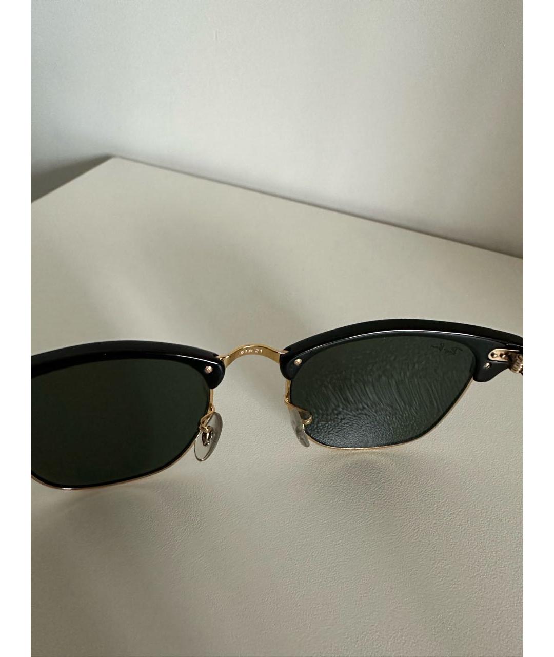 RAY BAN Черные пластиковые солнцезащитные очки, фото 7