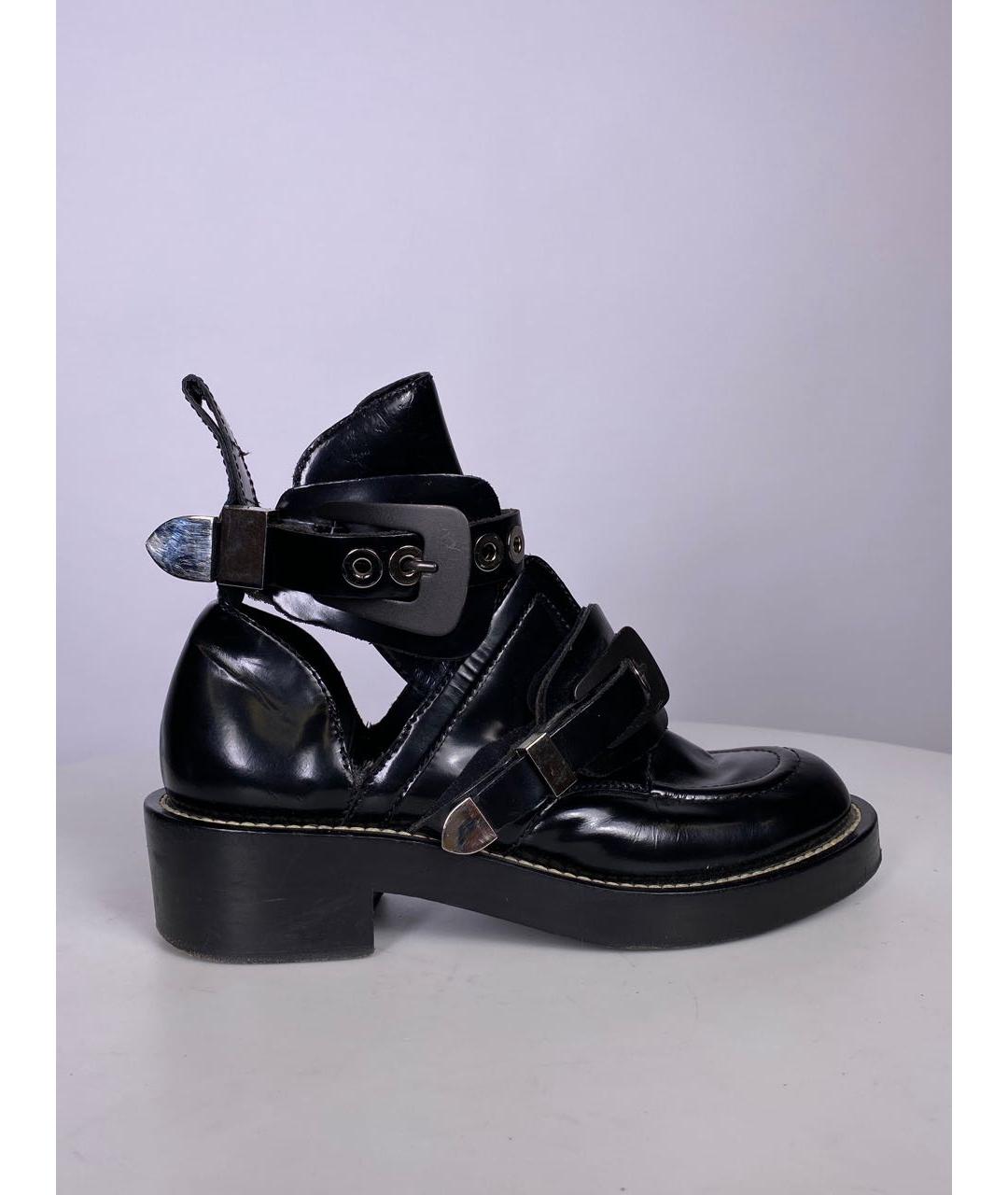 BALENCIAGA Черные кожаные ботинки, фото 7