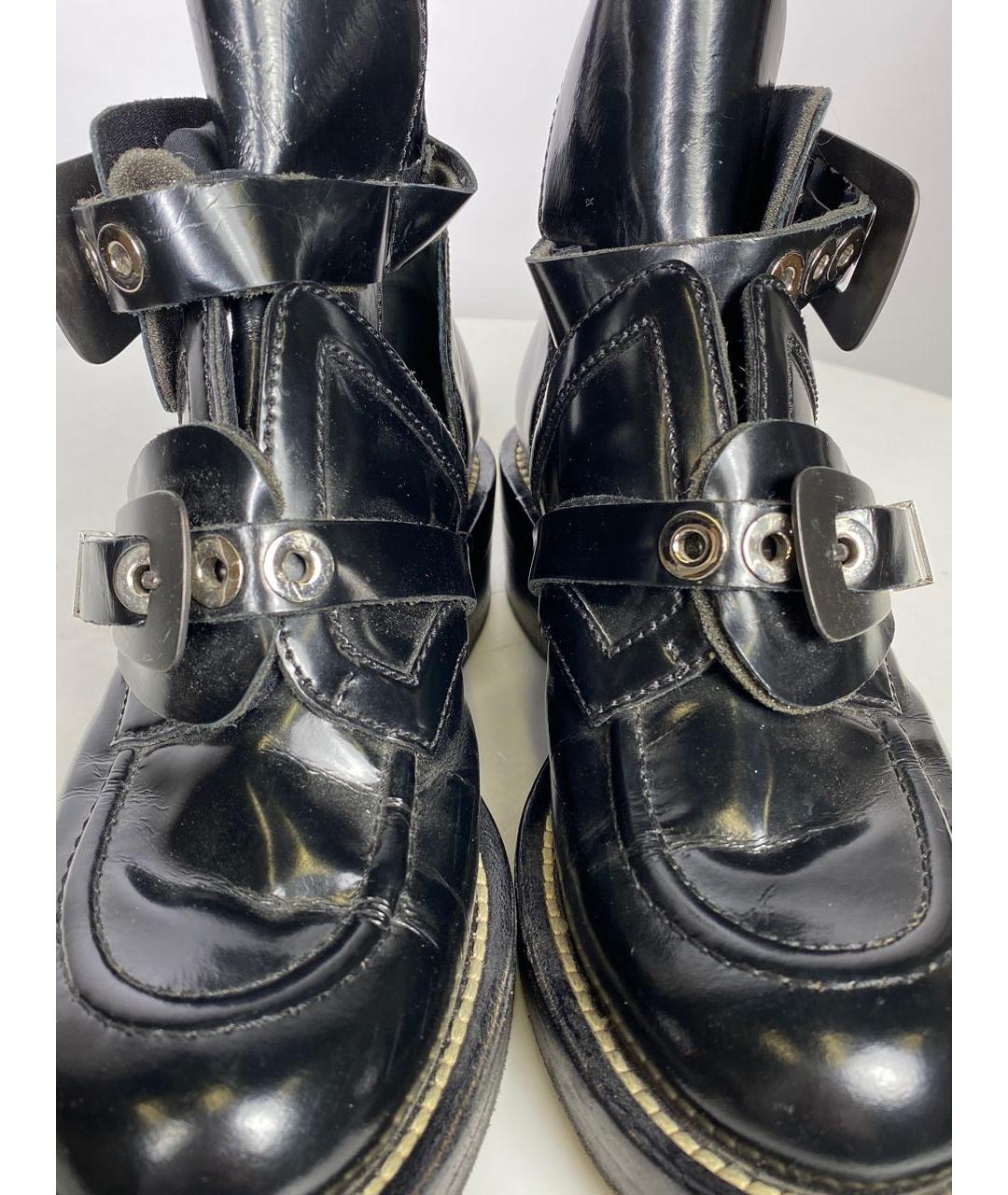 BALENCIAGA Черные кожаные ботинки, фото 5