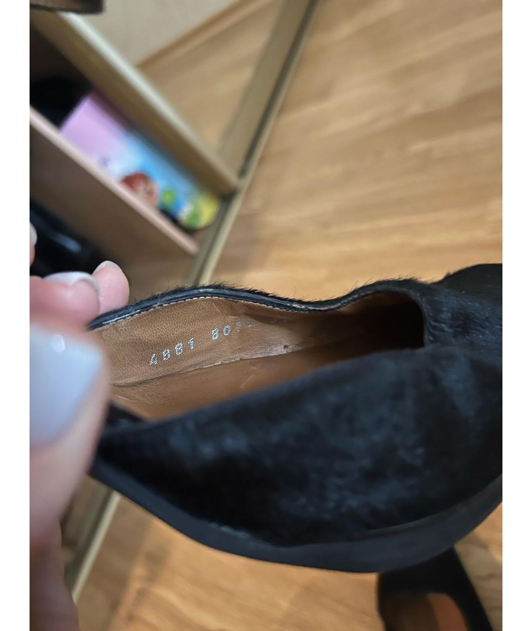 SERGIO ROSSI Черные туфли из экзотической кожи, фото 5