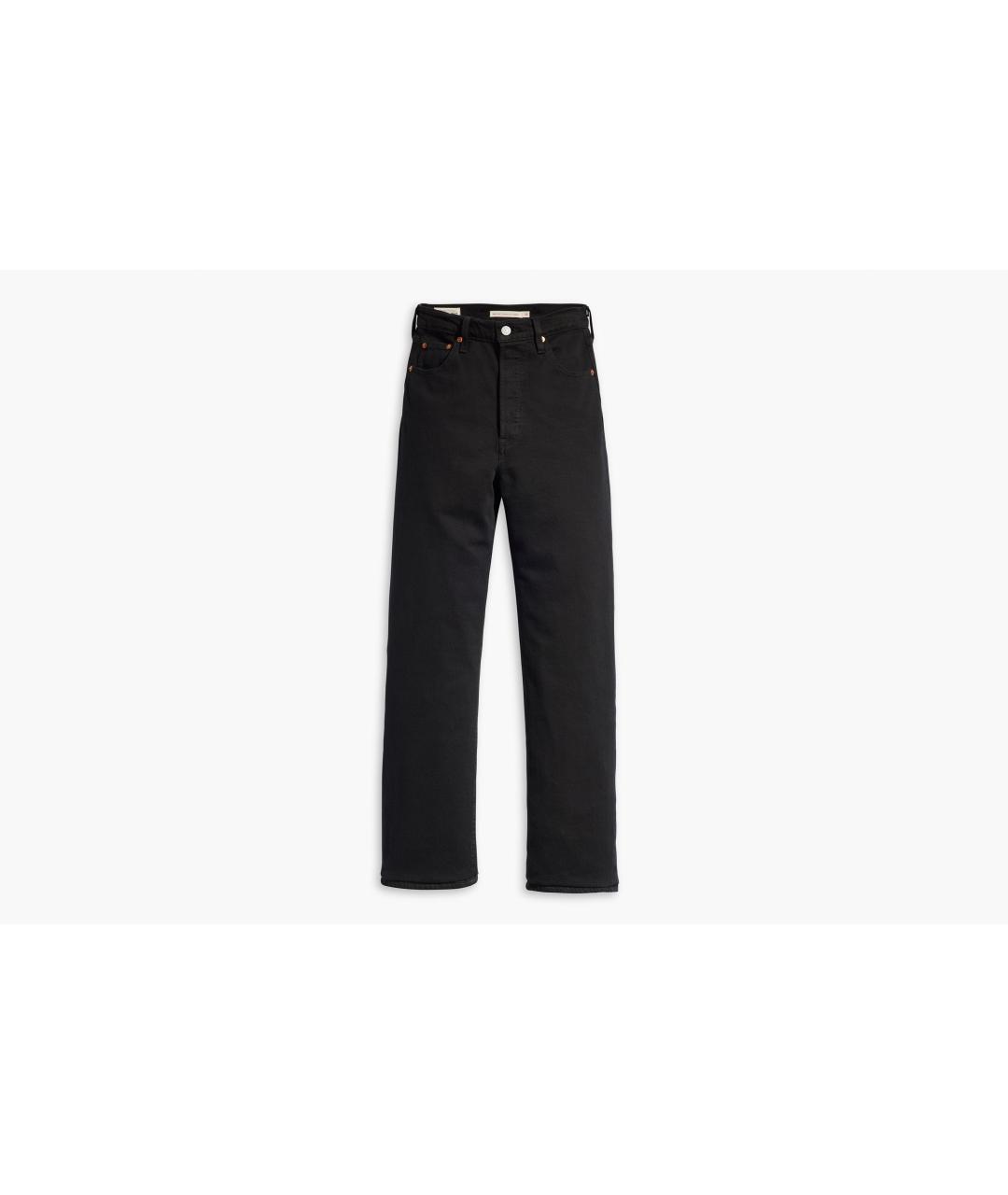 LEVI'S Черные хлопко-эластановые прямые джинсы, фото 10