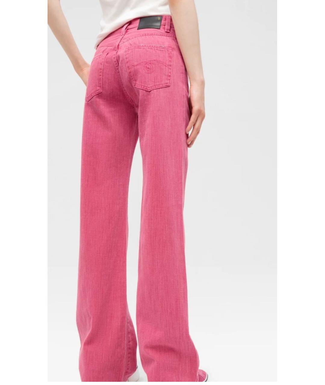 R13 Розовые хлопковые джинсы клеш, фото 2