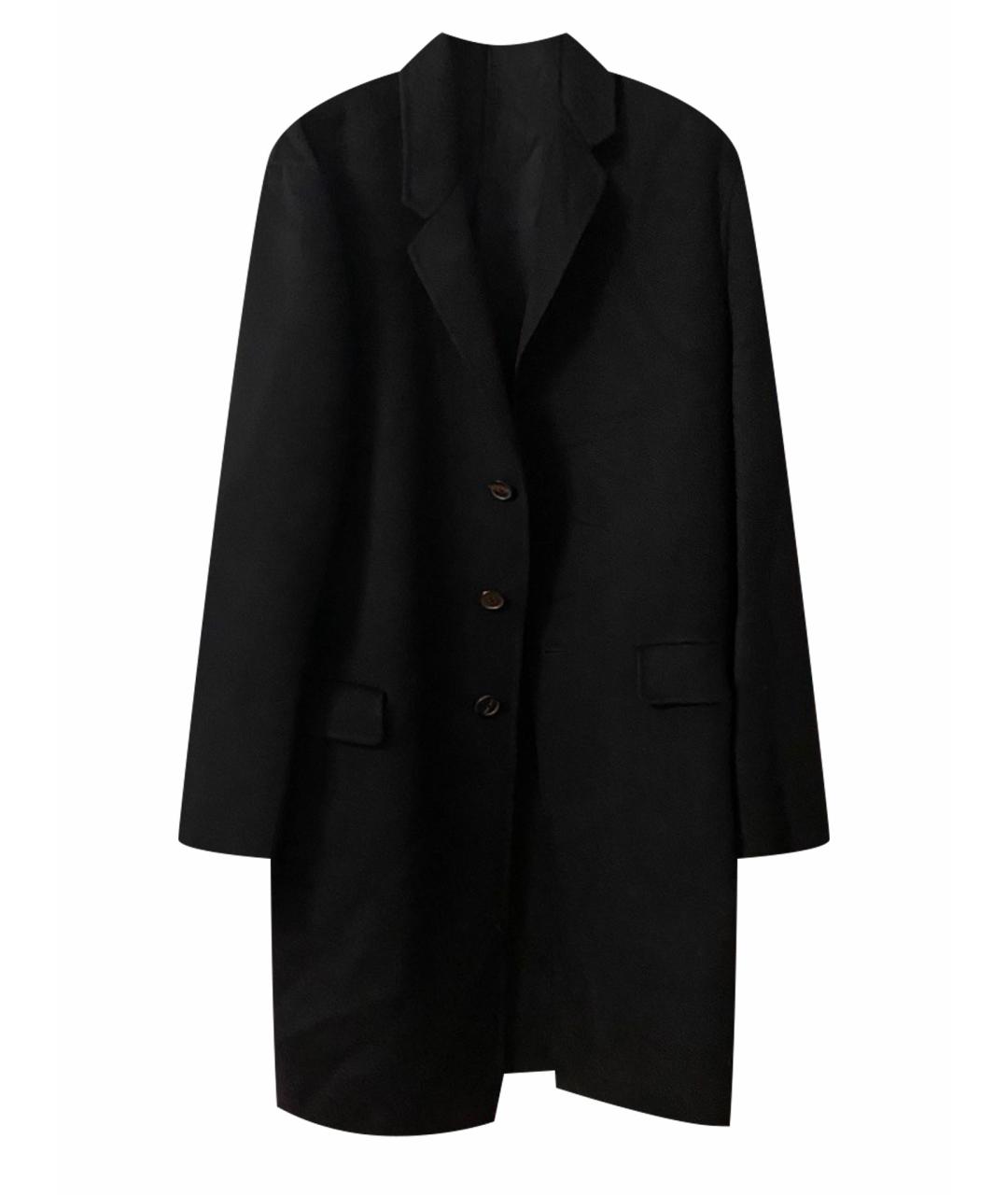 JIL SANDER Черное кашемировое пальто, фото 1