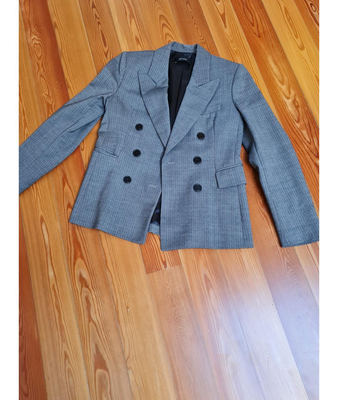 ISABEL MARANT Серый шерстяной жакет/пиджак, фото 2