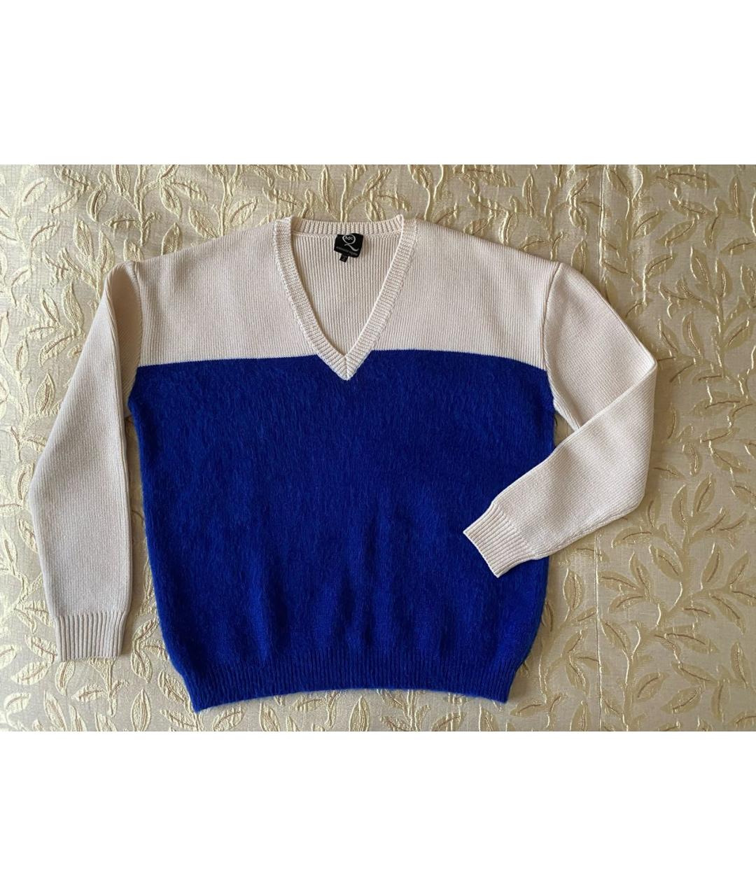 MCQ ALEXANDER MCQUEEN Синий шерстяной джемпер / свитер, фото 7