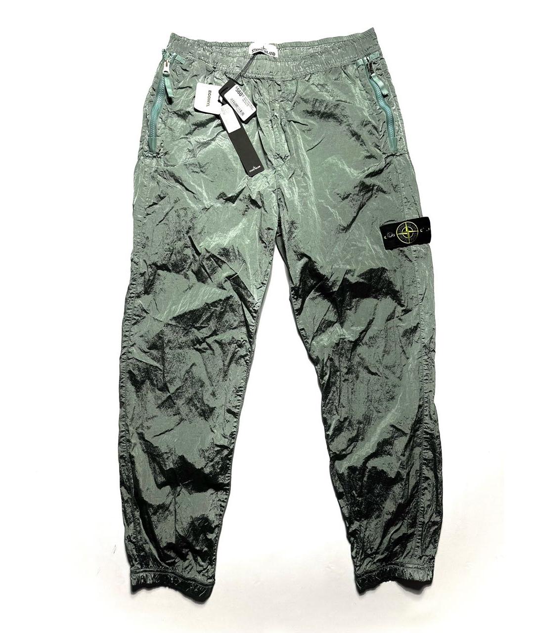 STONE ISLAND Серебряные повседневные брюки, фото 3