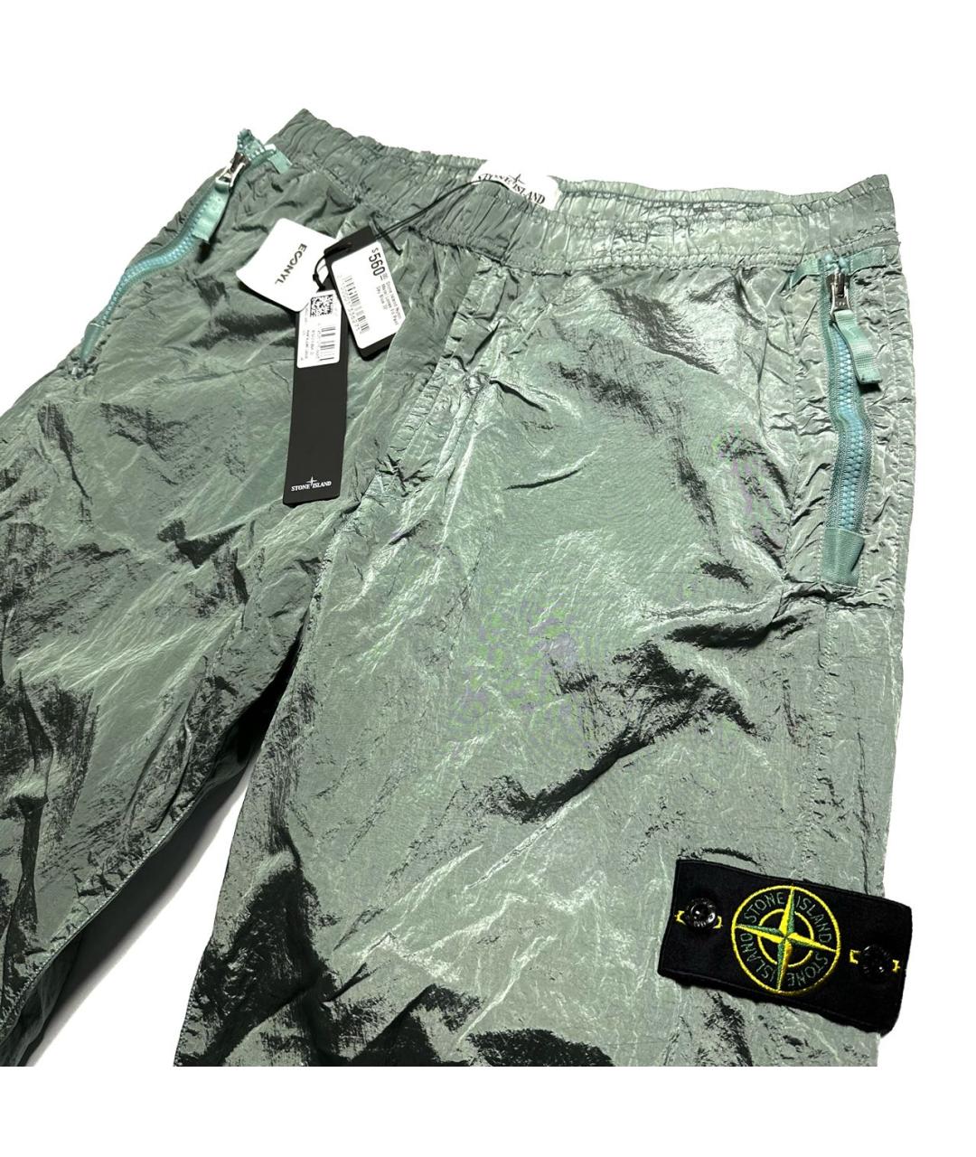 STONE ISLAND Серебряные повседневные брюки, фото 5