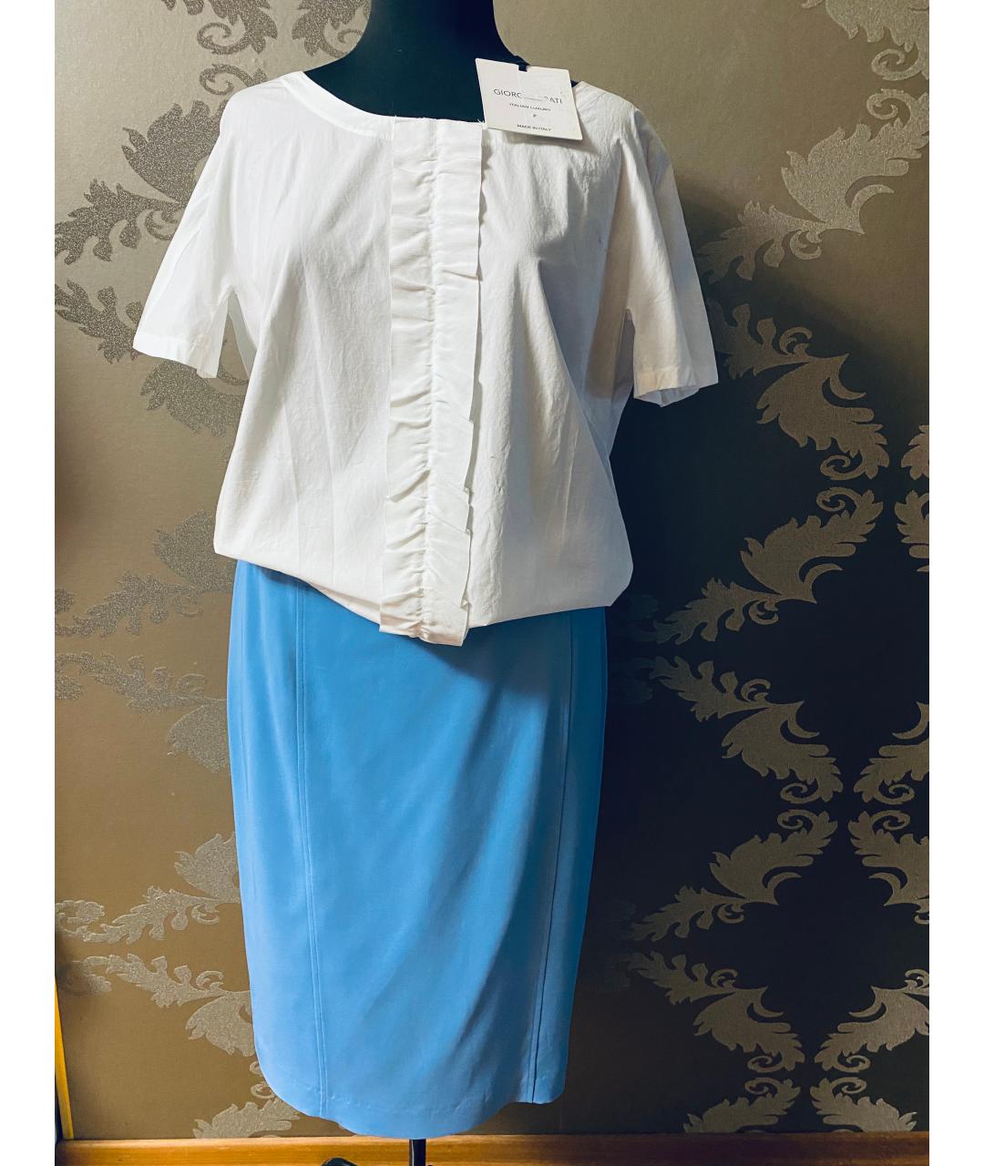 GIORGIO GRATI Голубой вискозный костюм с юбками, фото 1