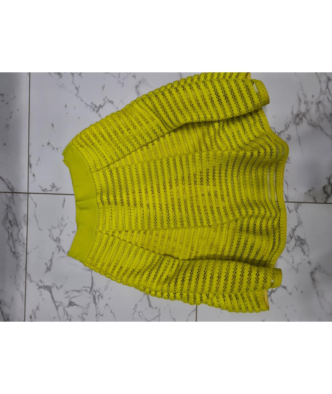 PINKO Желтая полиэстеровая юбка миди, фото 5