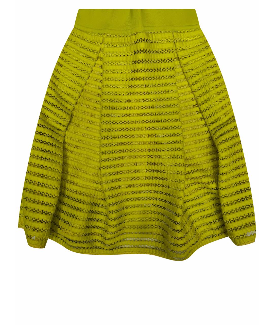 PINKO Желтая полиэстеровая юбка миди, фото 1
