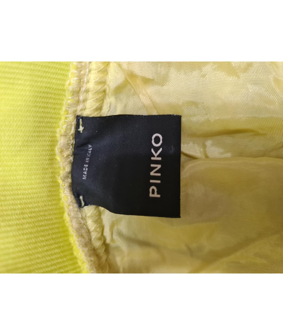 PINKO Желтая полиэстеровая юбка миди, фото 2