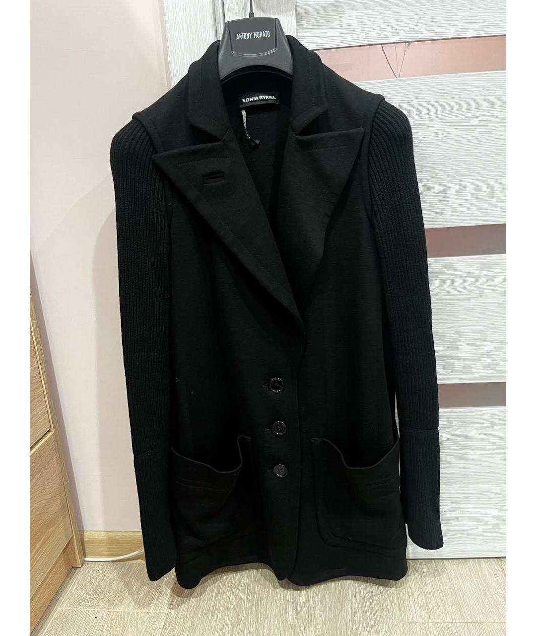 SONIA RYKIEL Черное шерстяное пальто, фото 7