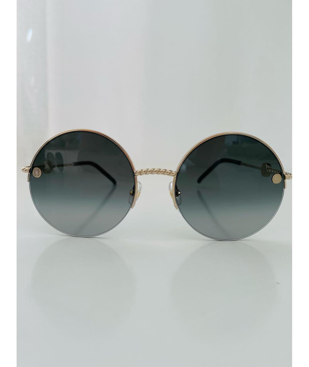 ELIE SAAB Серые металлические солнцезащитные очки, фото 9