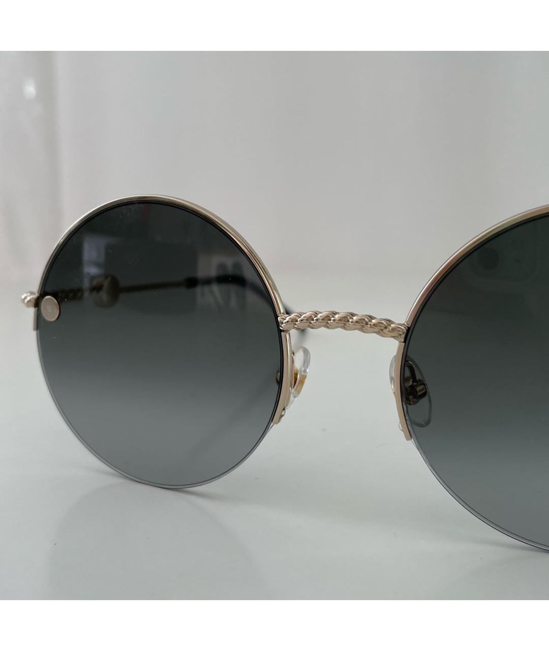 ELIE SAAB Серые металлические солнцезащитные очки, фото 8