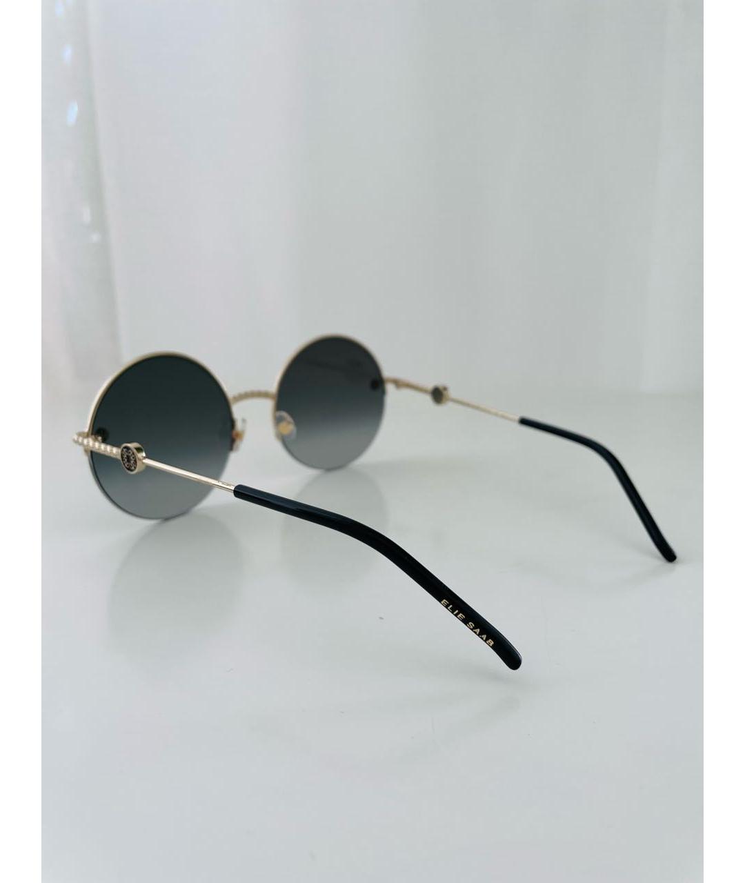 ELIE SAAB Серые металлические солнцезащитные очки, фото 3