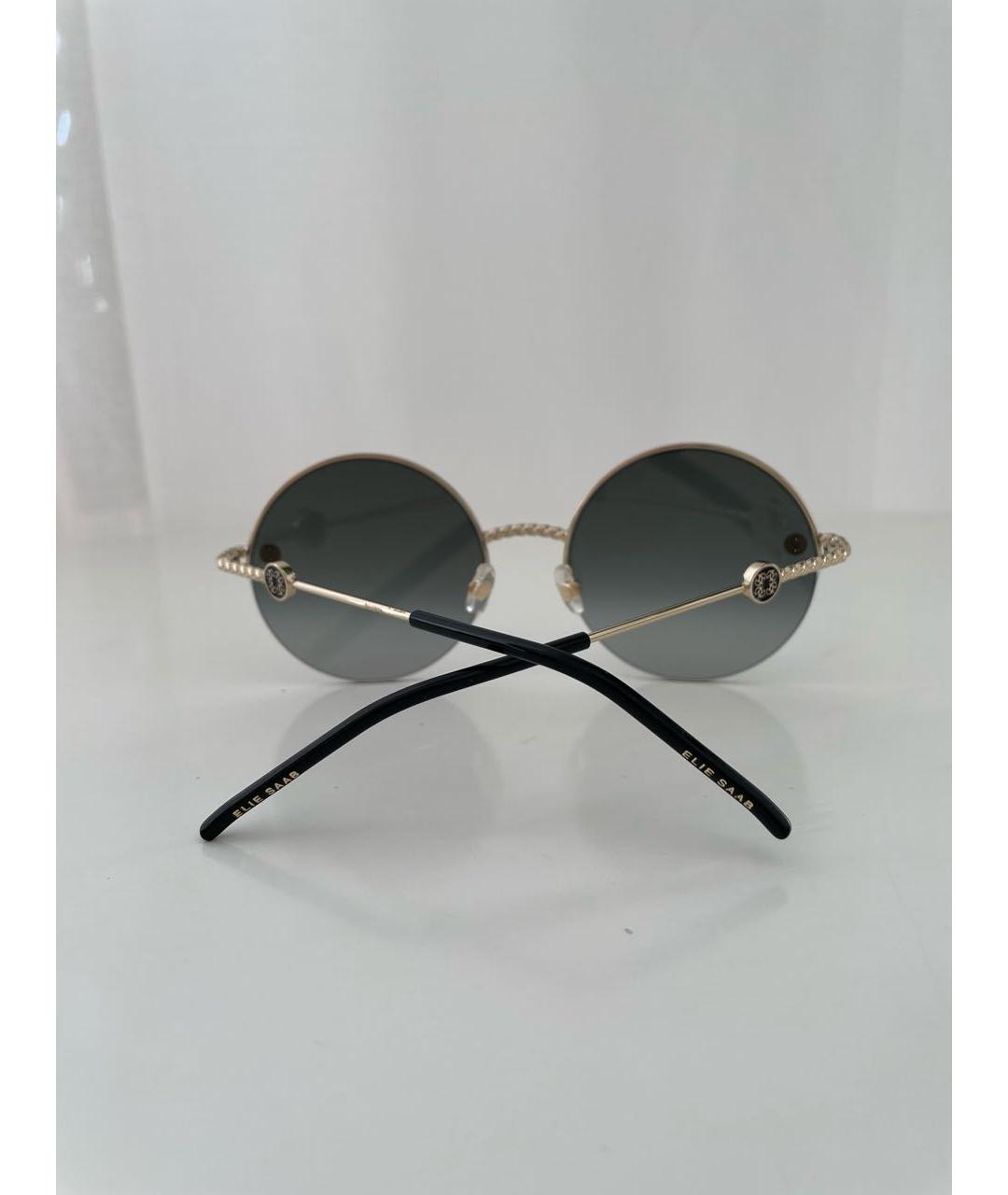 ELIE SAAB Серые металлические солнцезащитные очки, фото 7