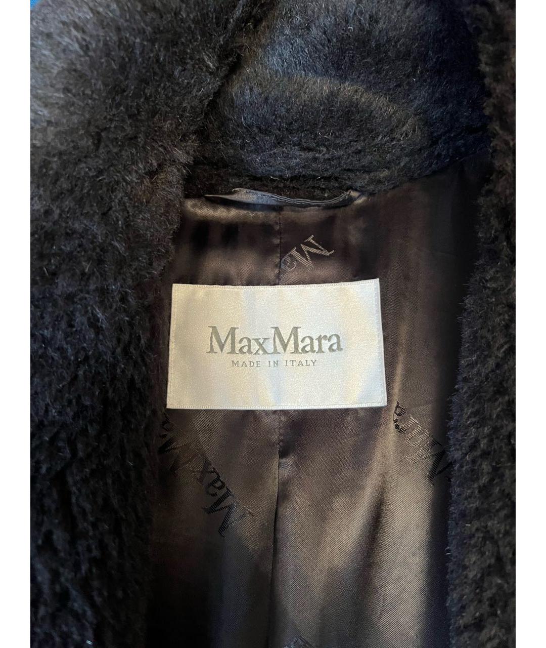 MAX MARA Черная шерстяная шуба, фото 3