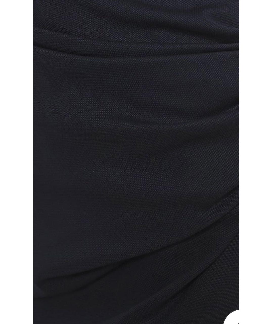 JACQUEMUS Темно-синее шерстяное вечернее платье, фото 5
