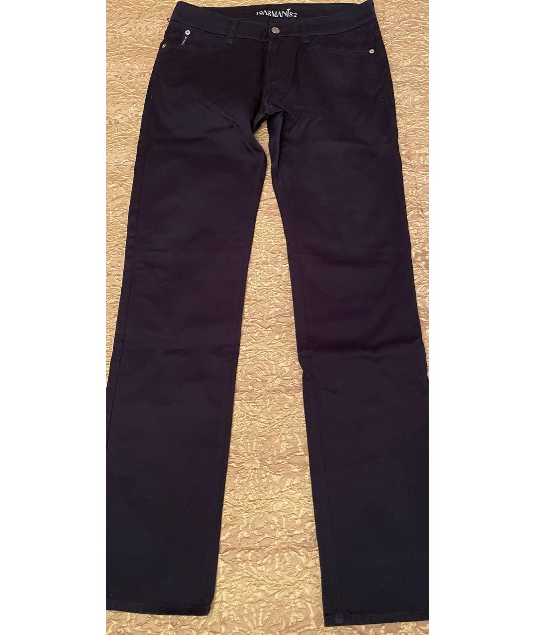 ARMANI JUNIOR Темно-синие хлопковые брюки и шорты, фото 4