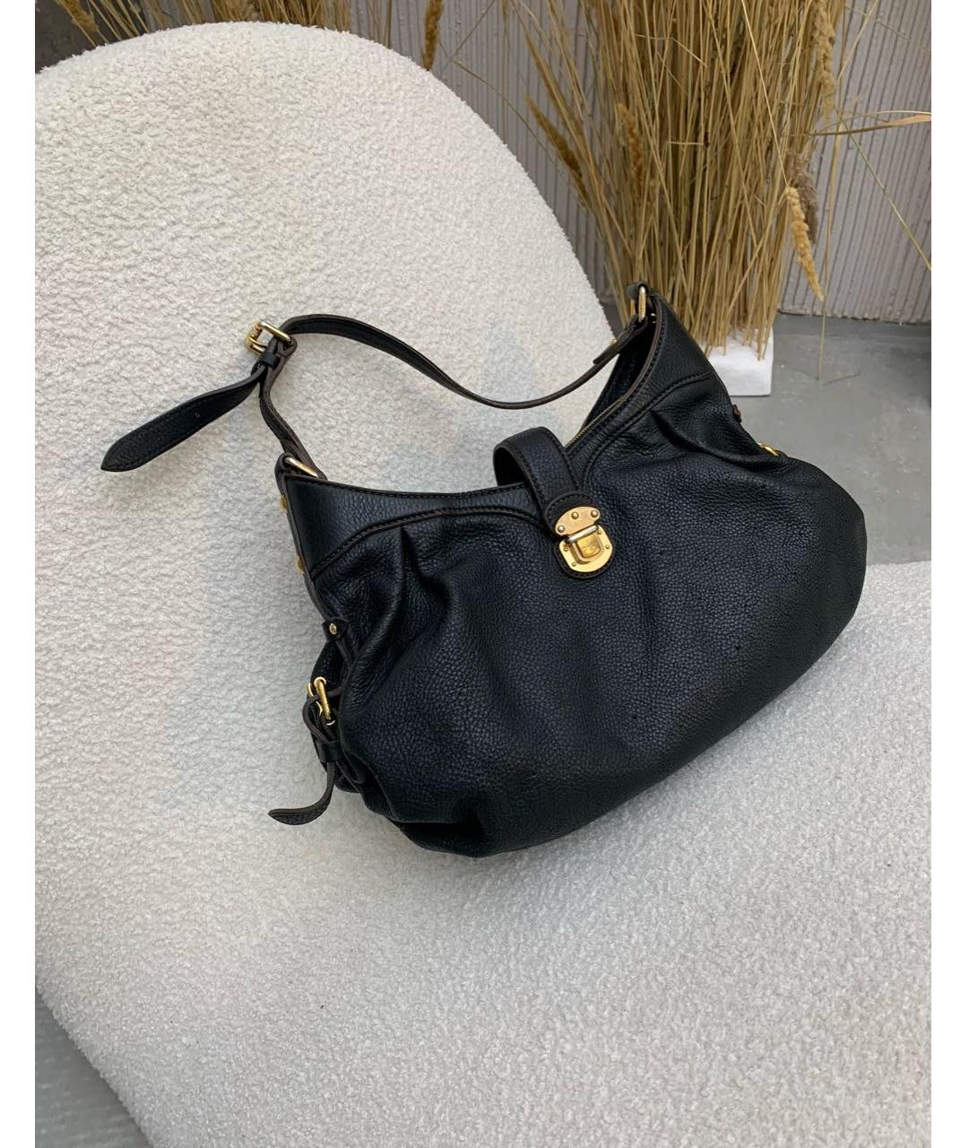 LOUIS VUITTON Черная кожаная сумка тоут, фото 2
