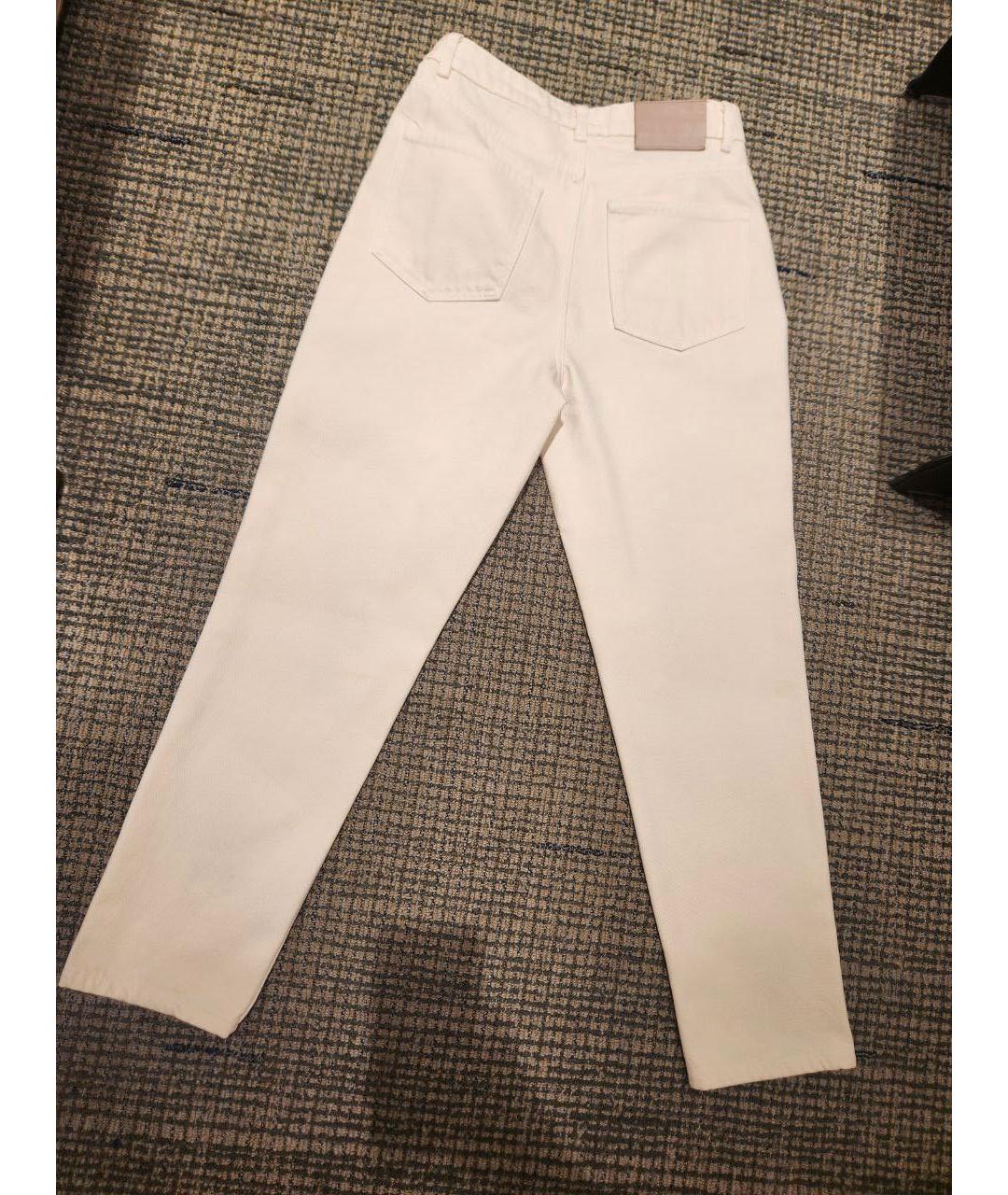 12 STOREEZ Белые хлопковые джинсы слим, фото 2