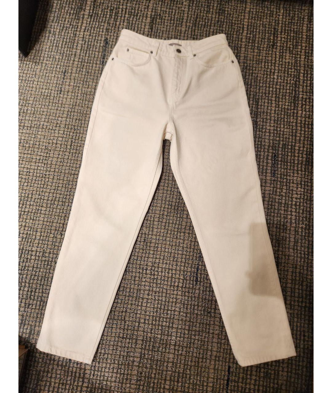 12 STOREEZ Белые хлопковые джинсы слим, фото 9