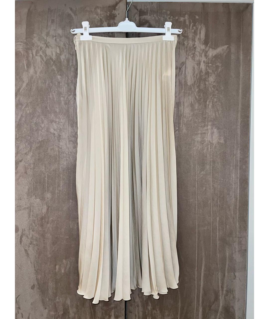 LES COPAINS Бежевая полиэстеровая юбка миди, фото 2