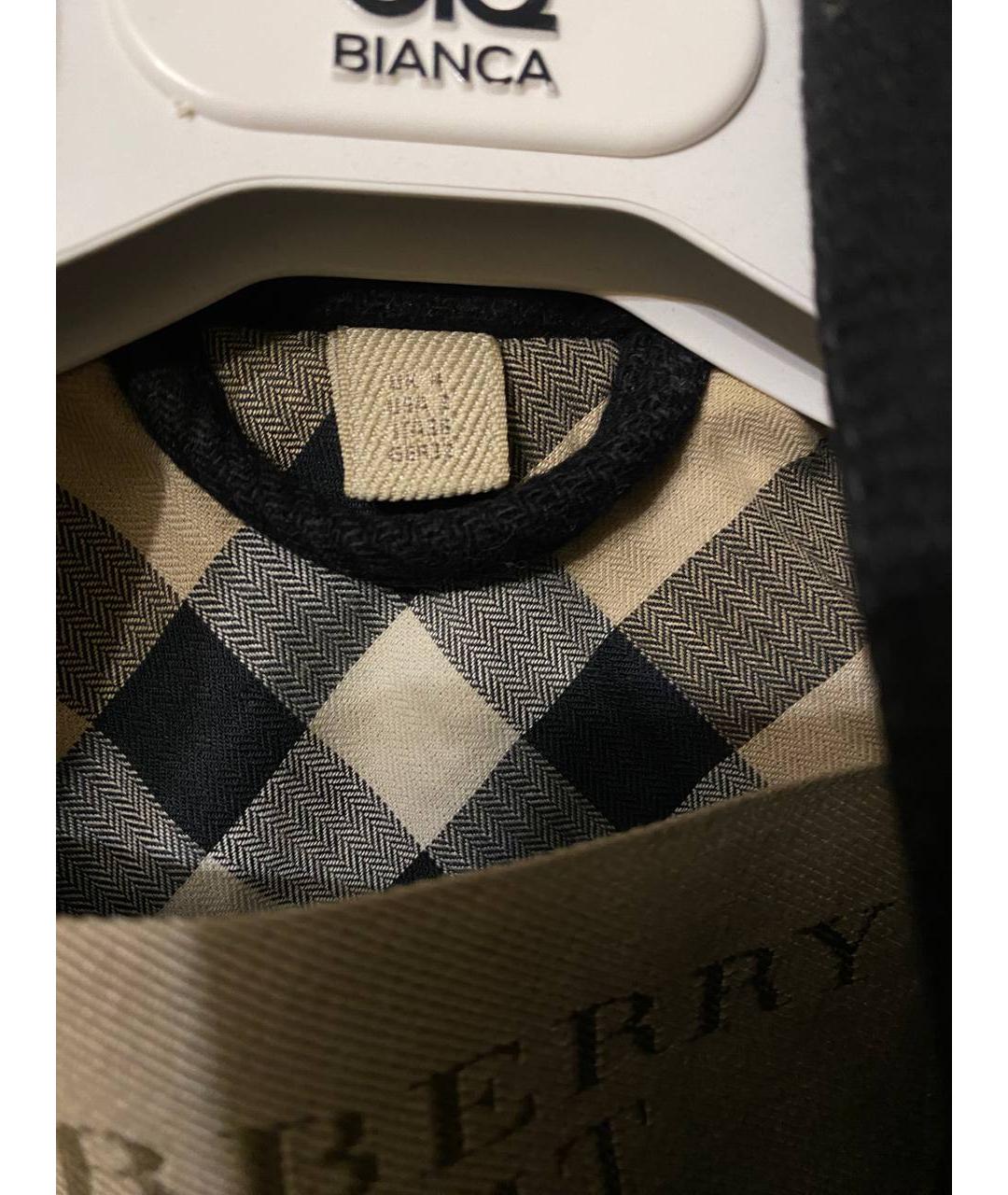 BURBERRY BRIT Черное шерстяное пальто, фото 4