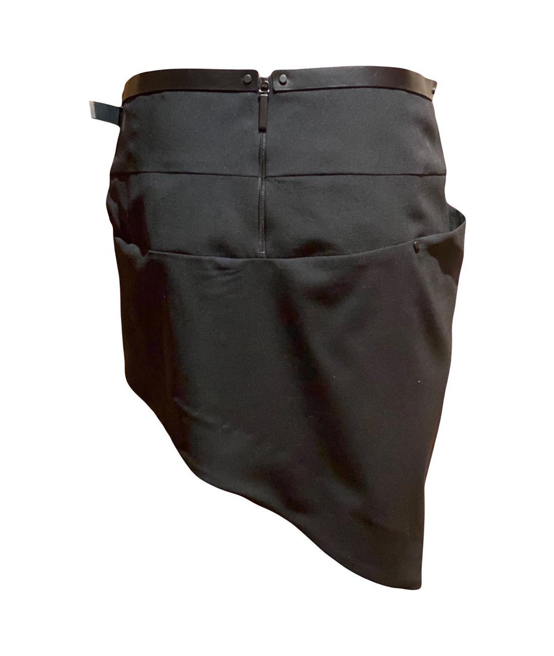 ANTHONY VACCARELLO Черная шерстяная юбка мини, фото 2