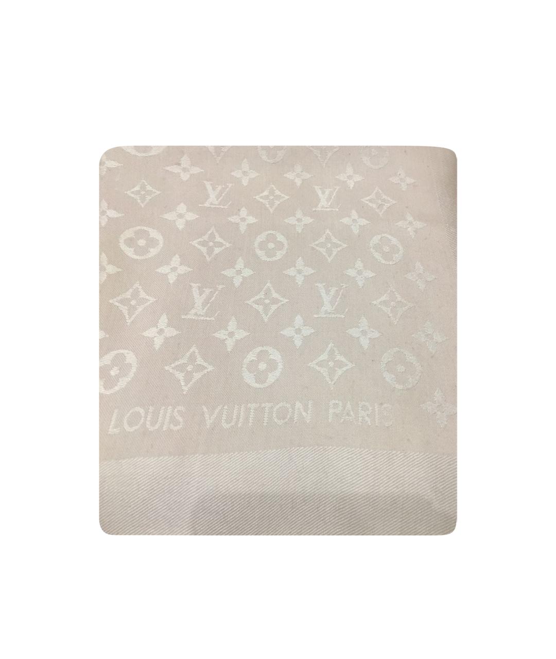 LOUIS VUITTON Розовый шерстяной платок, фото 1