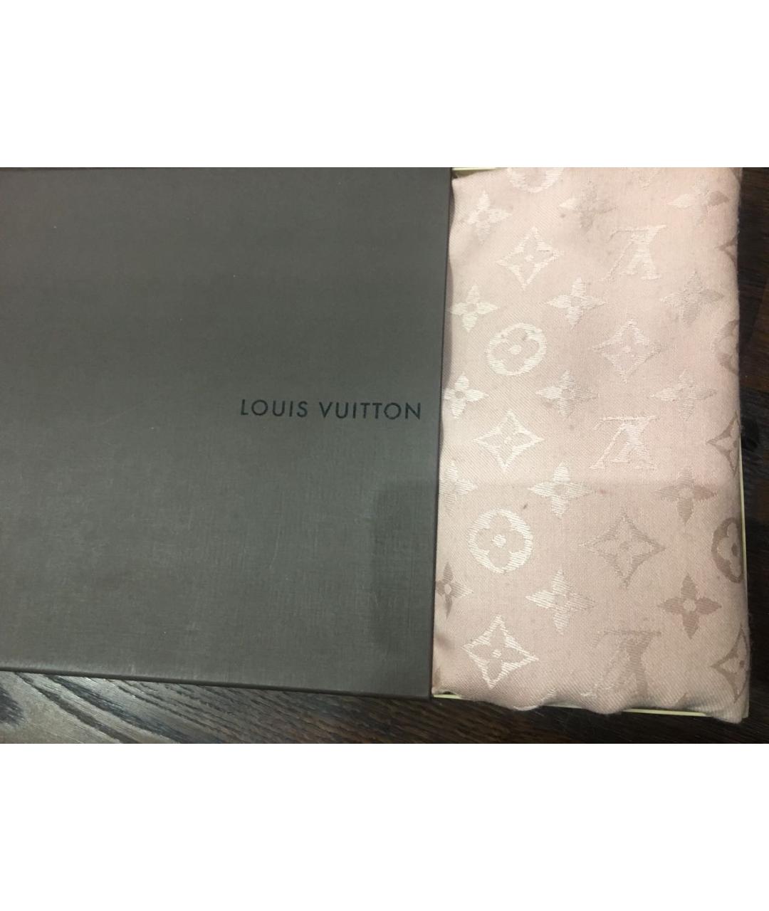 LOUIS VUITTON PRE-OWNED Розовый шерстяной платок, фото 4