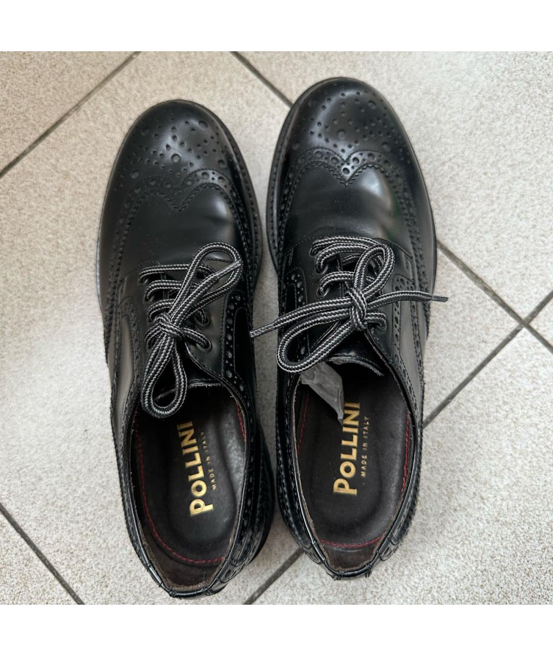 POLLINI Черные кожаные туфли, фото 3
