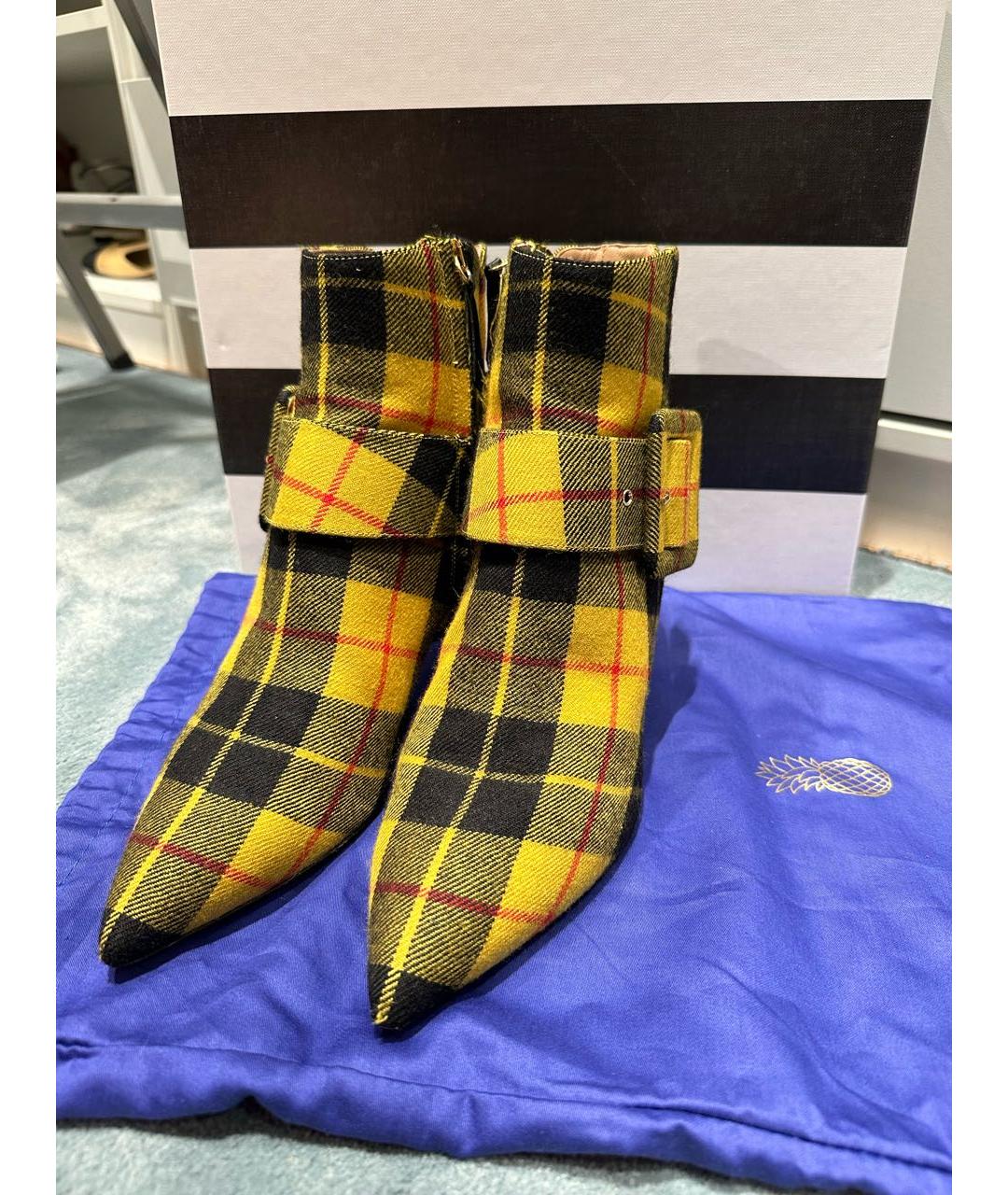 AQUAZZURA Мульти текстильные ботильоны, фото 2