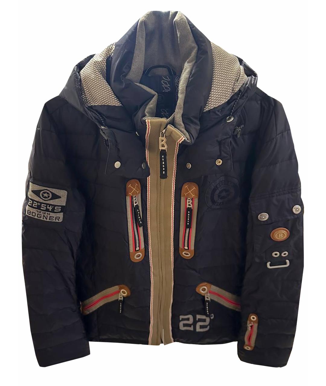 BOGNER Темно-синий полиэстеровый пуховик, фото 1