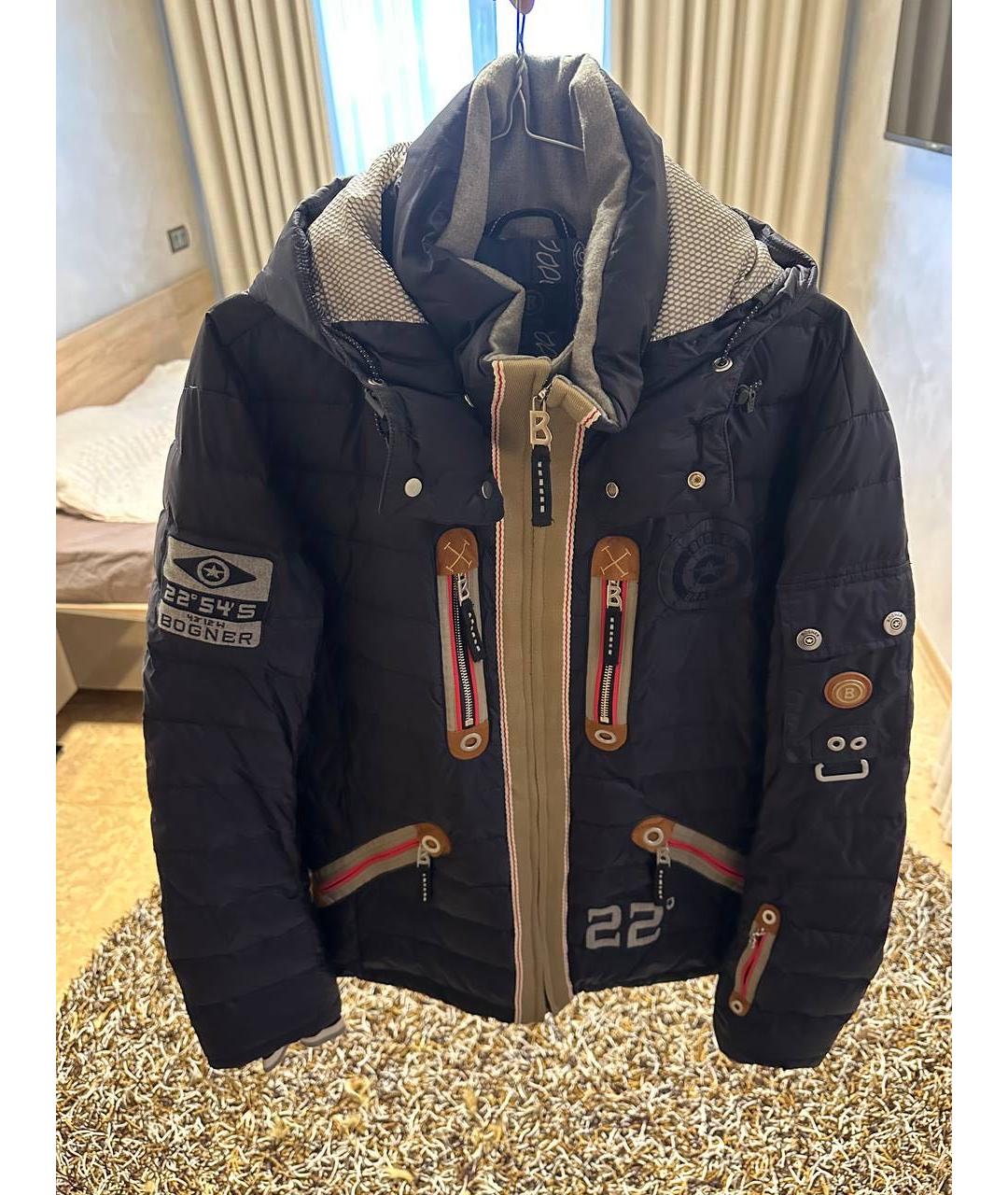 BOGNER Темно-синий полиэстеровый пуховик, фото 9