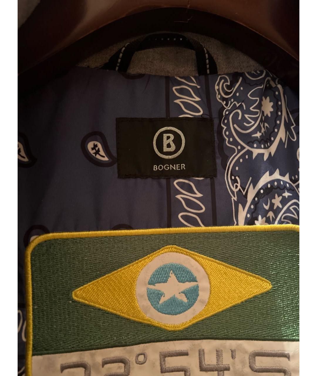 BOGNER Темно-синий полиэстеровый пуховик, фото 3