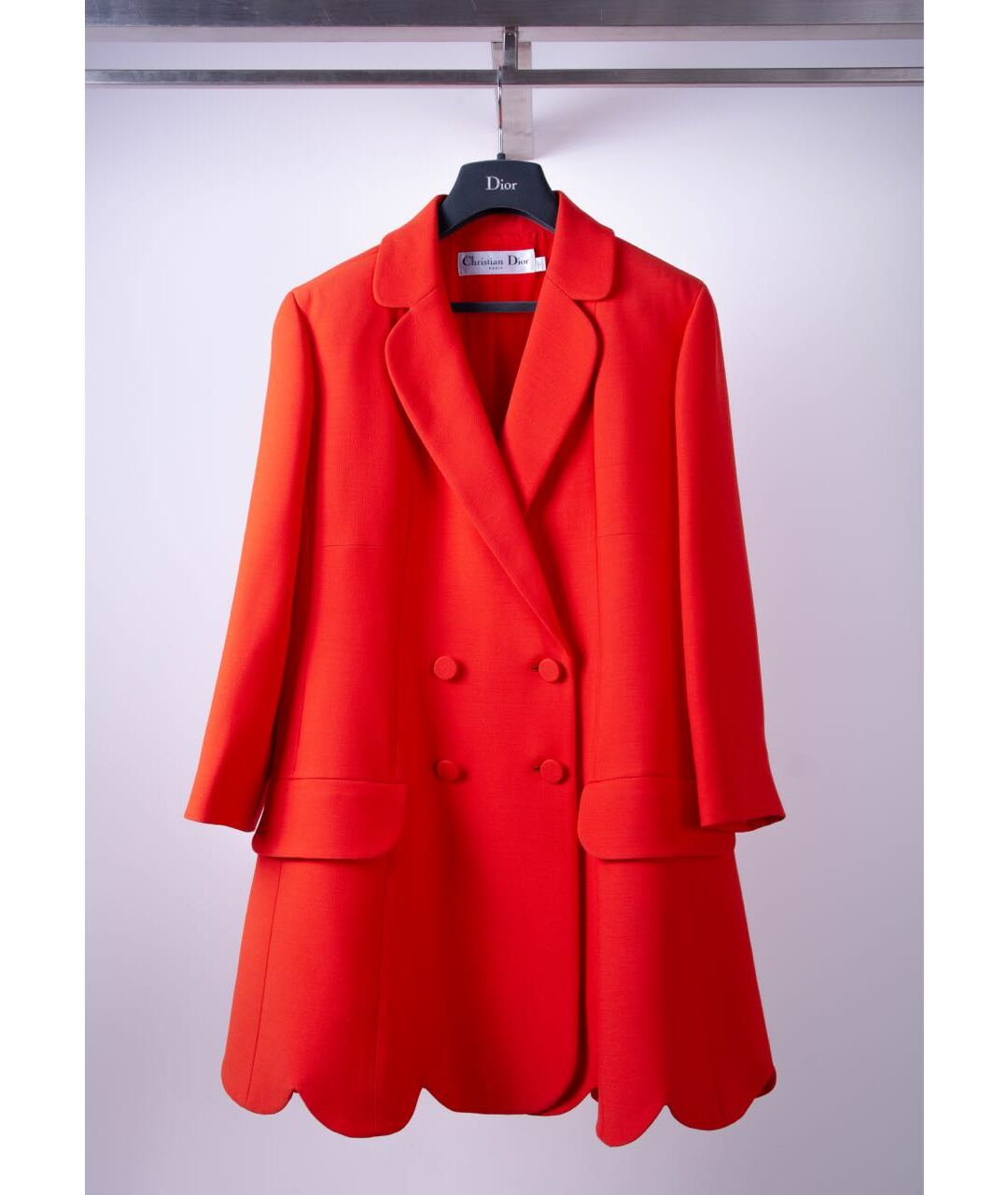 CHRISTIAN DIOR PRE-OWNED Красное шерстяное пальто, фото 5