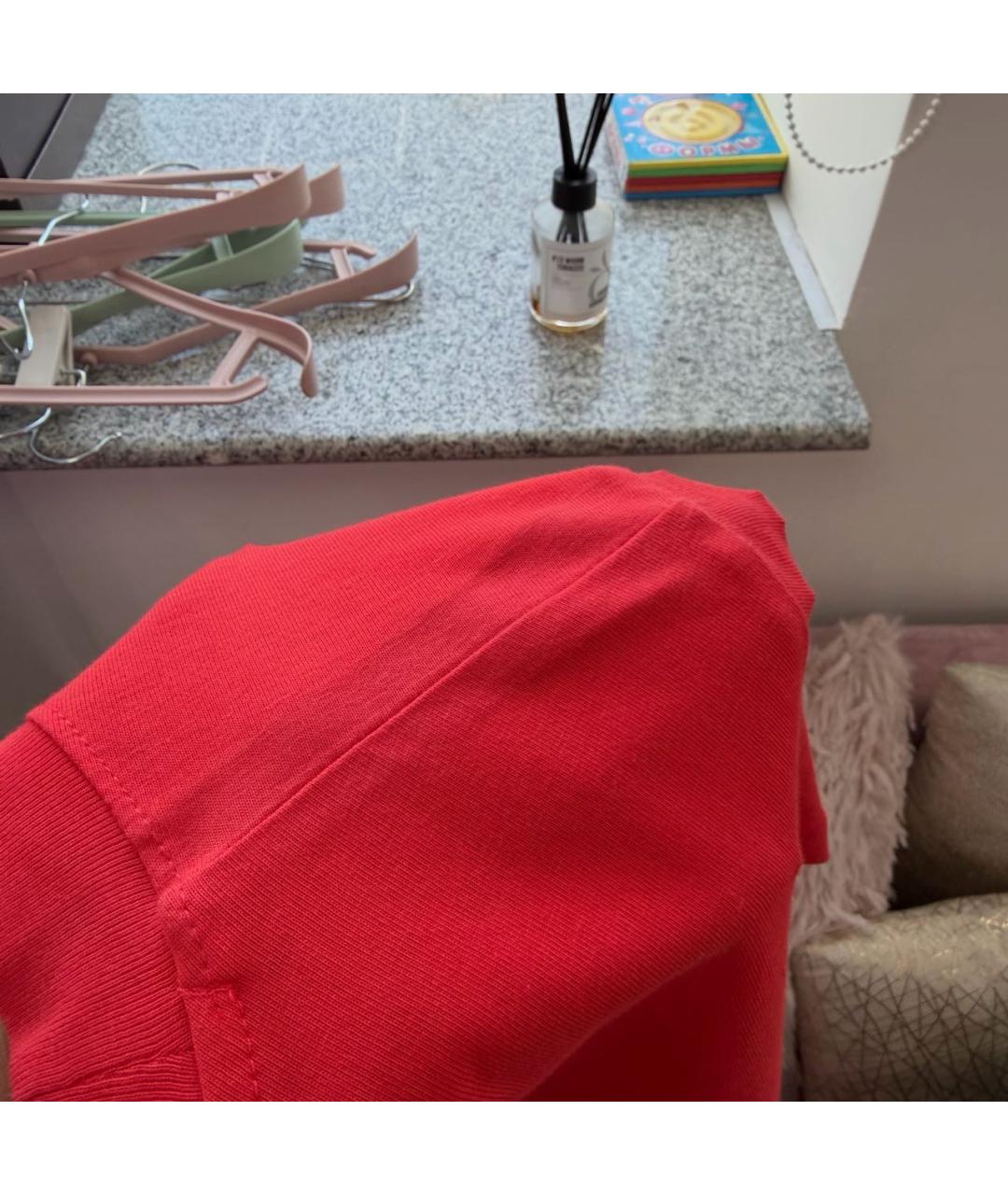 CALVIN KLEIN JEANS Красное хлопковое повседневное платье, фото 3