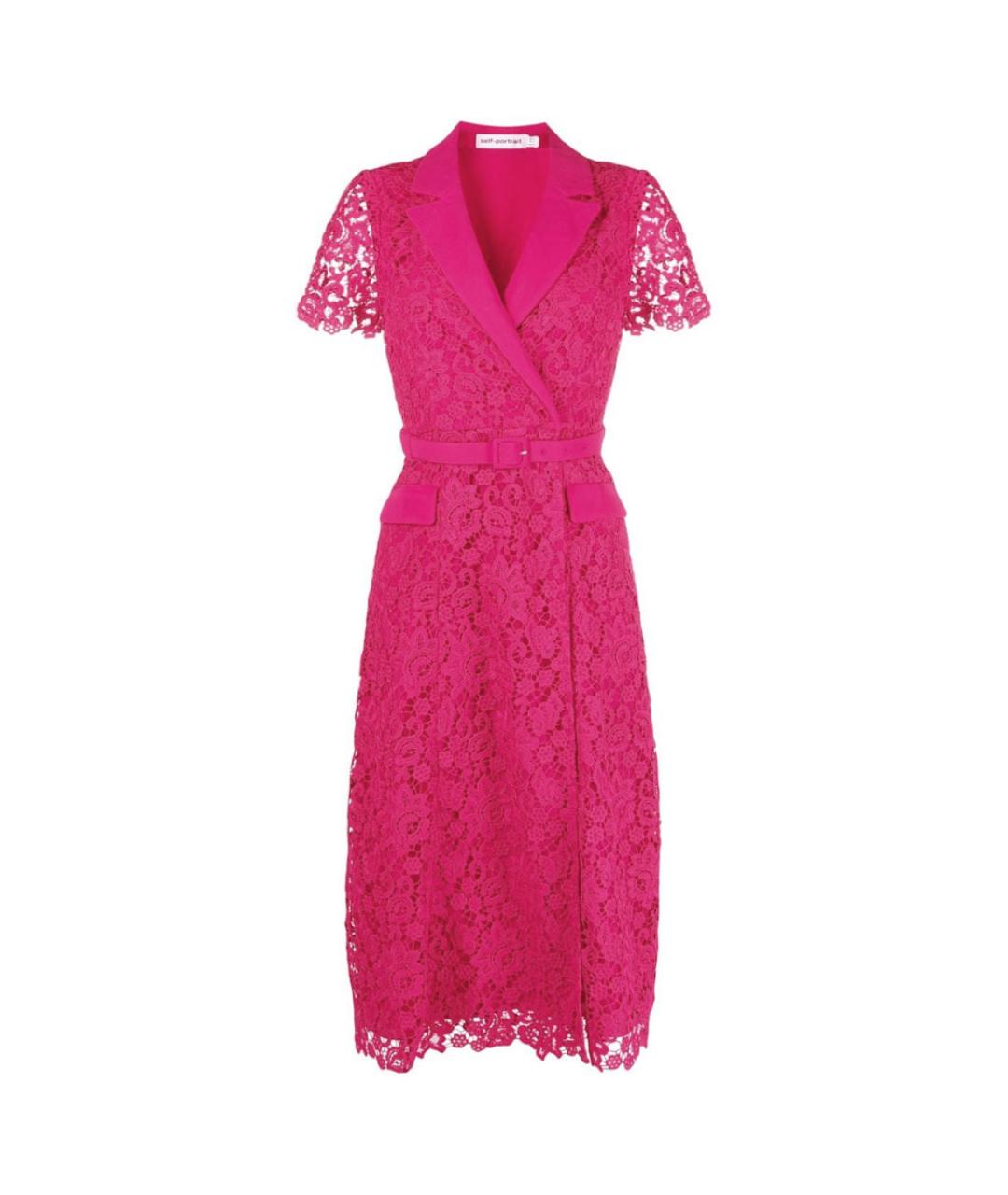 SELF-PORTRAIT Розовое коктейльное платье, фото 1