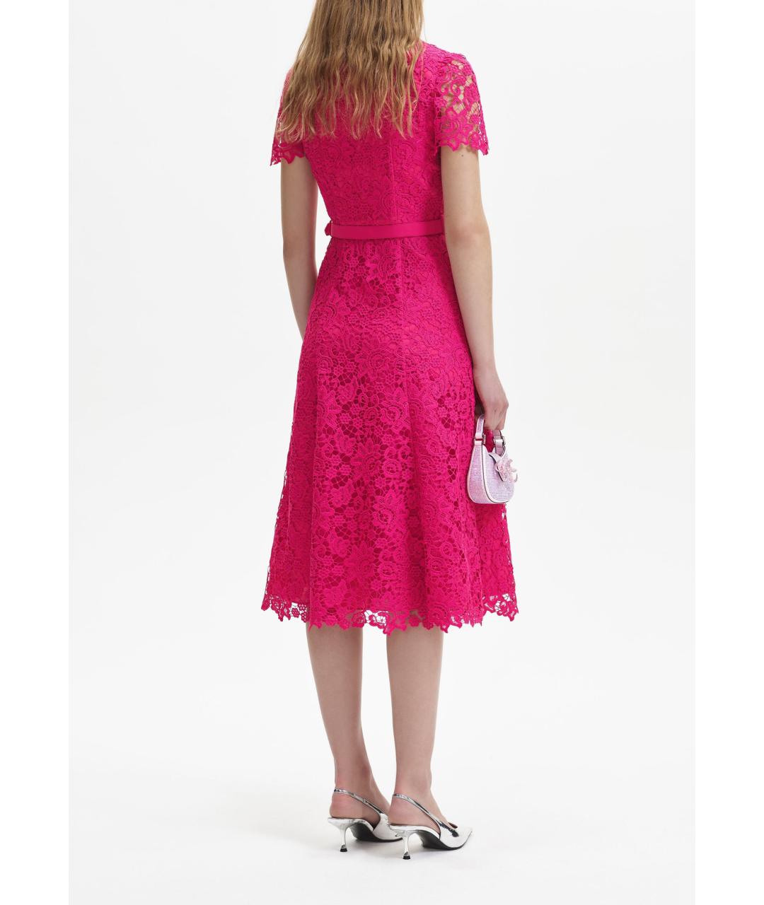 SELF-PORTRAIT Розовое коктейльное платье, фото 4