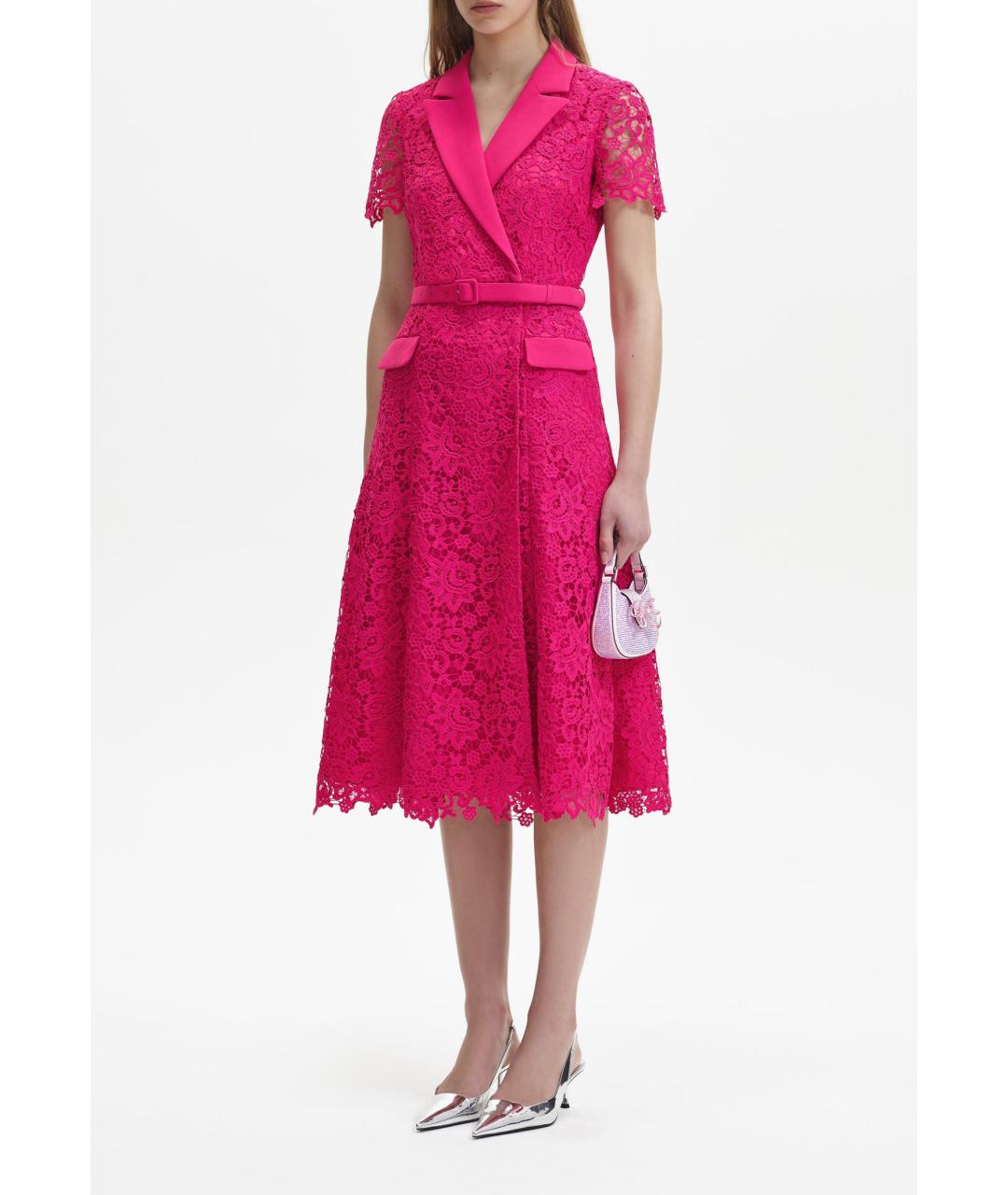 SELF-PORTRAIT Розовое коктейльное платье, фото 3