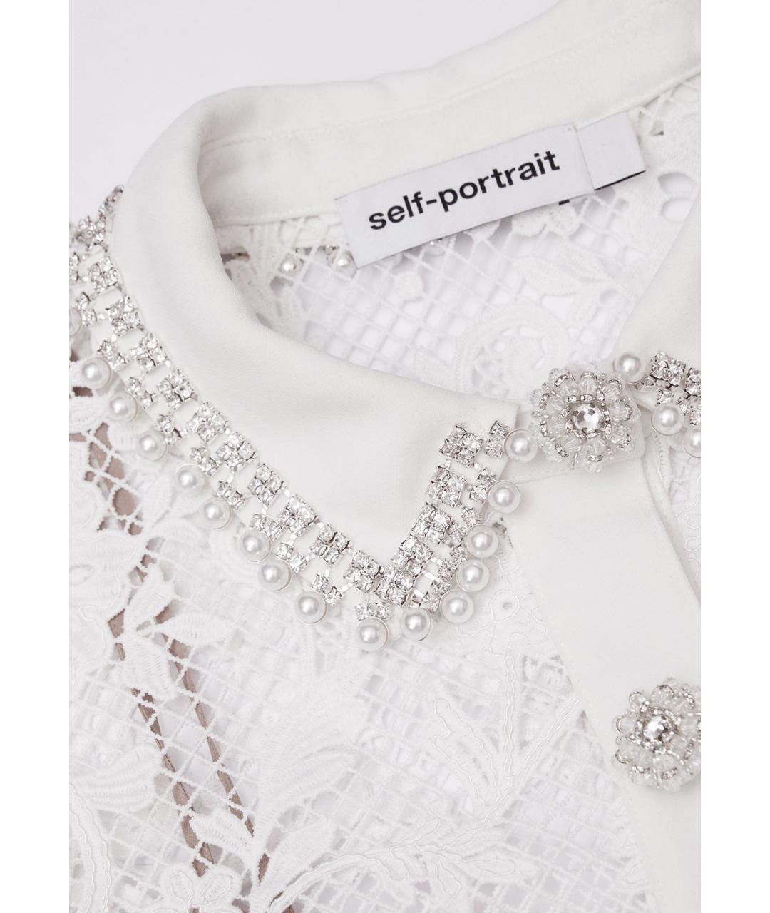 SELF-PORTRAIT Белое коктейльное платье, фото 5